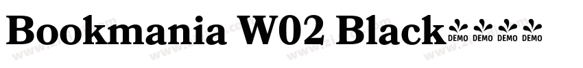 Bookmania W02 Black字体转换